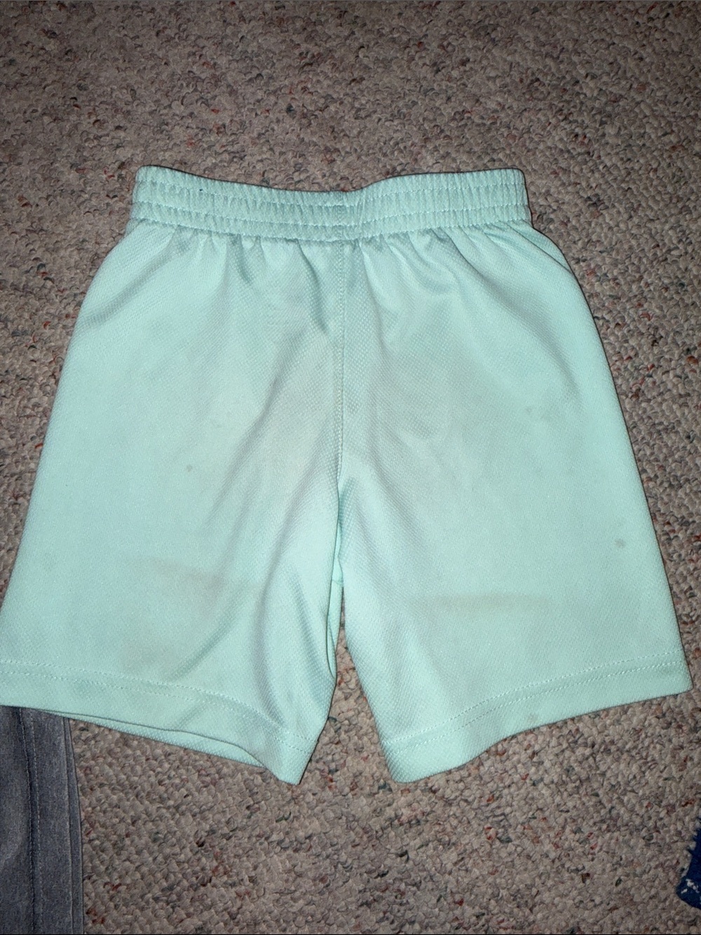 Nike Kids Mint Green Athletic Shorts with Black Swoosh - Picture 4 of 7